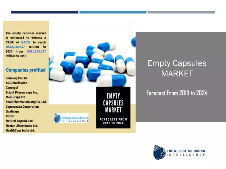empty capsules market forecast from 2019 to 2024