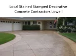 Local Stained Stamped Decorative Concrete Contractors Lowell