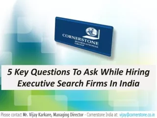5 Key Questions To Ask While Hiring Executive Search Firms In India