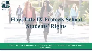How Title IX Protects School Students’ Rights