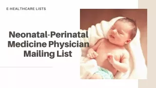 Neonatal-Perinatal Medicine Physician Mailing List