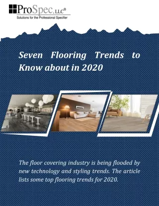 Seven Flooring Trends to Know about in 2020