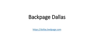 Backpage Dallas