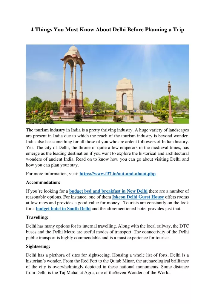 4 things you must know about delhi before