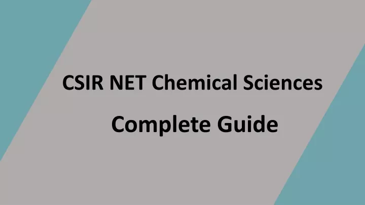 csir net chemical sciences complete guide