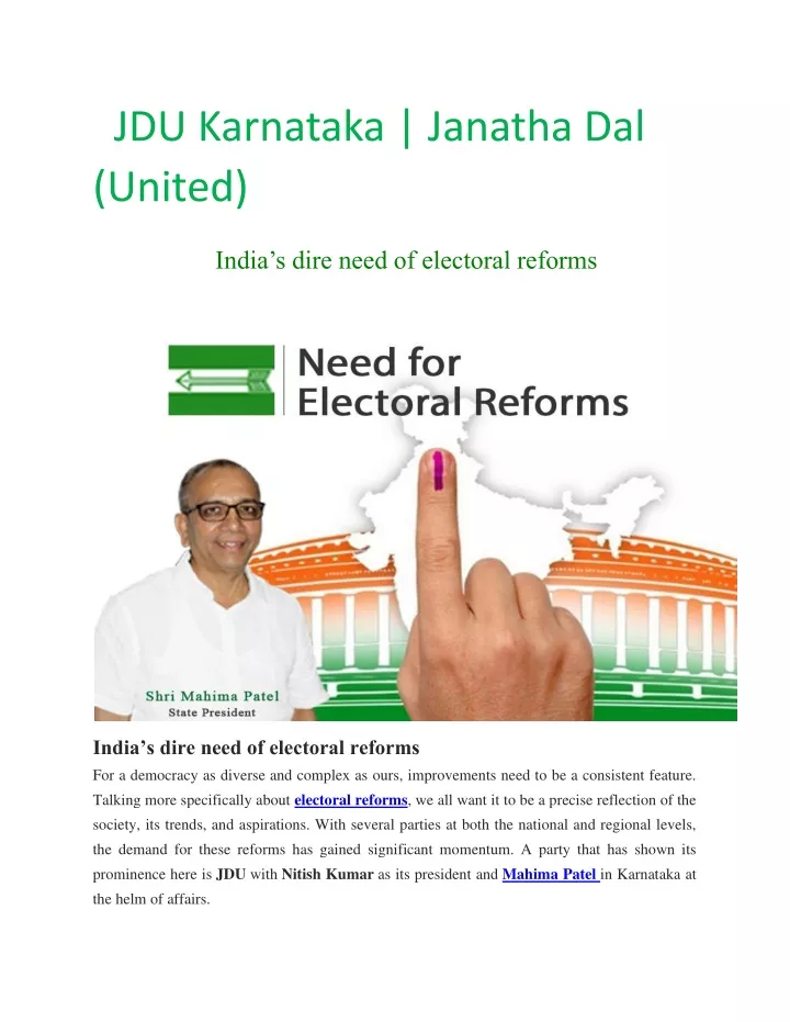 jdu karnataka janatha dal united