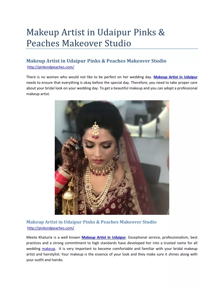 makeup artist in udaipur pinks peaches makeover