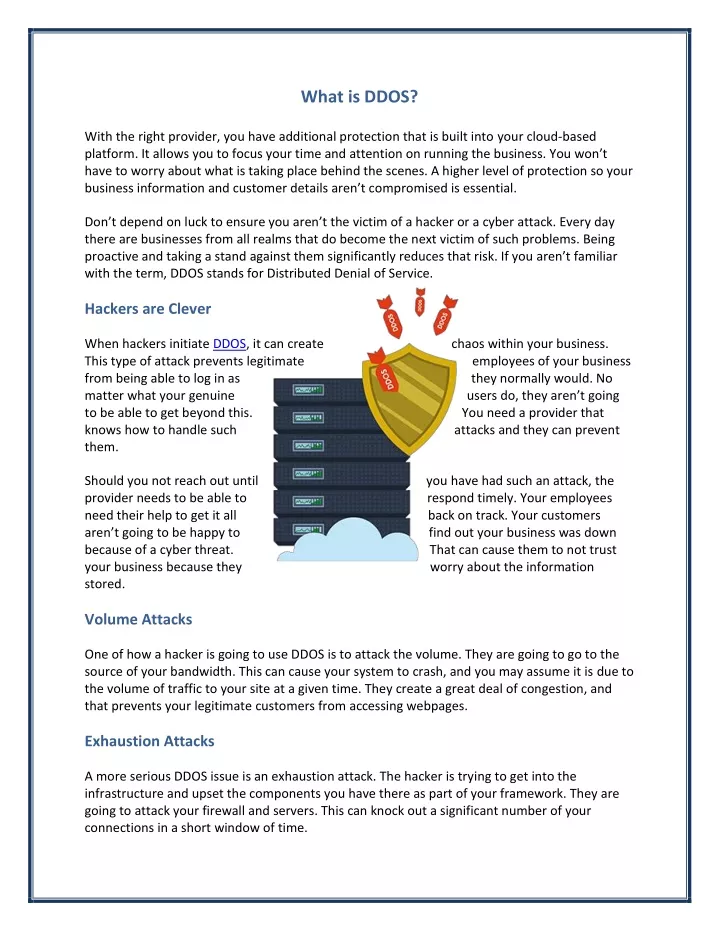 what is ddos