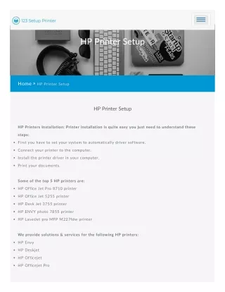Hp Printer Setup Services Solutions