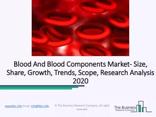 Blood And Blood Components Market Share, Growth 2022 By The Business Research Company