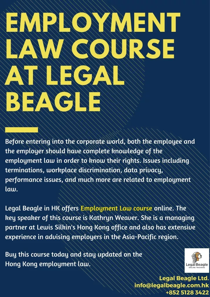 employment law course at legal beagle