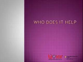 Who Does It Help by voiceskills