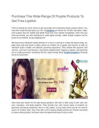 Get a Free Lipstick On Orders Over Rs.799