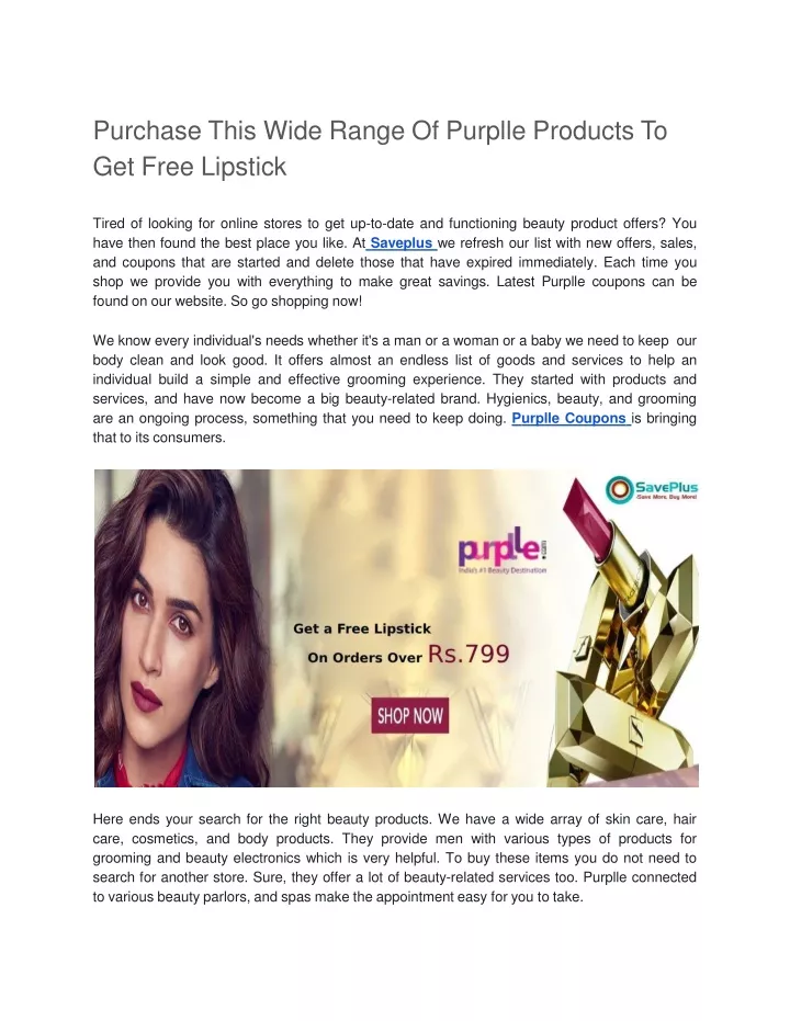 purchase this wide range of purplle products