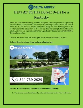 Delta Air Fly Has a Great Deals for a Kentucky
