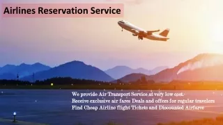 Book your flight tickets with Airlines Reservations Service