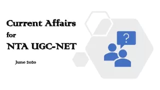 UGC NET June 2020 Current Affairs