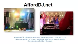 Best wedding dj company Navarre || Afford DJ