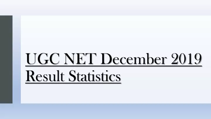 ugc net december 2019 result statistics