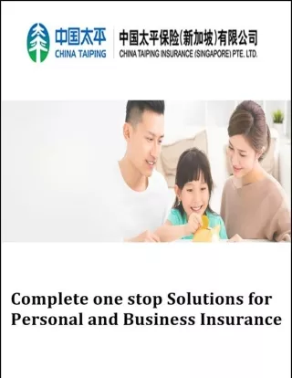 Complete one stop solutions for personal and business insurance