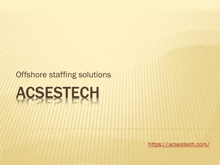 offshore staffing solutions