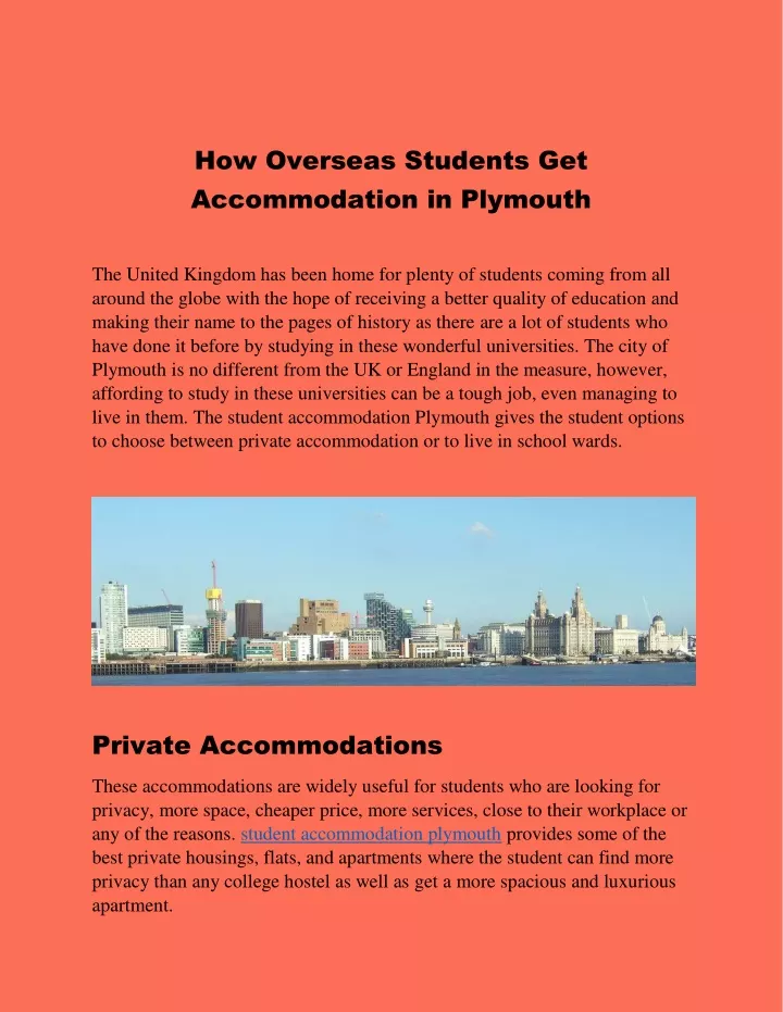 how overseas students get accommodation