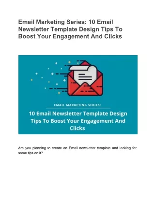 10 Email Newsletter Template Design Tips To Boost Your Engagement And Clicks