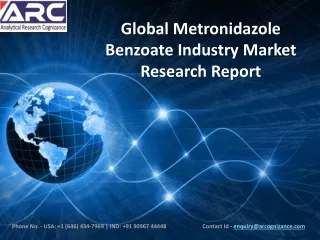Global Metronidazole Benzoate Industry Market Research Report