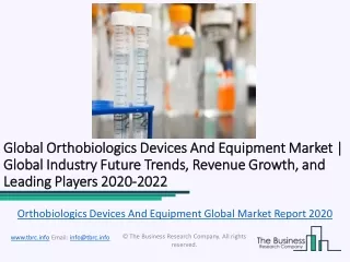 Global Orthobiologics Devices And Equipment Market Report 2020