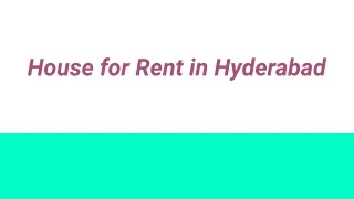 House for Rent in Hyderabad