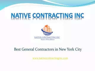 Best General Contractors in New York City