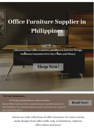 Get the Best Office furniture in Philippines