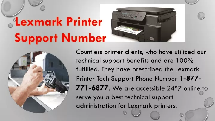 lexmark printer support number