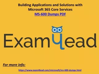 Latest MS-600 Exam Questions Answers - MS-600 Dumps PDF Exam4Lead