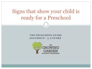 How to know if your child is ready to go to preschool?