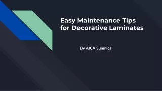 Easy Maintenance Tips for Decorative Laminates