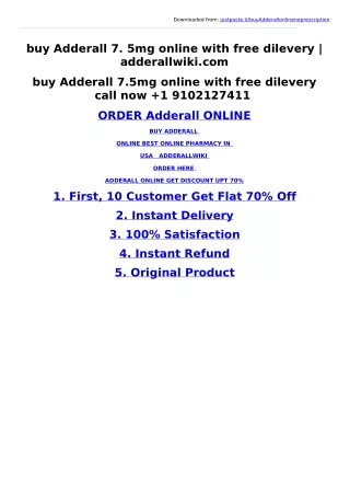 Buy Adderall 7.5mg online | adderallwiki