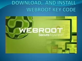 download and install webroot key code