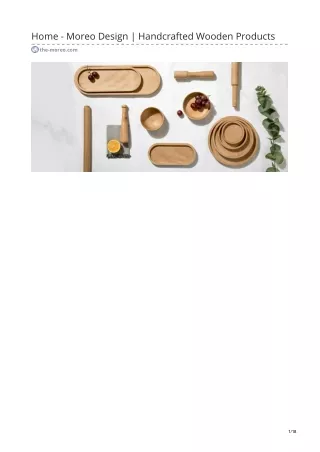 The moreo Handmade wooden products