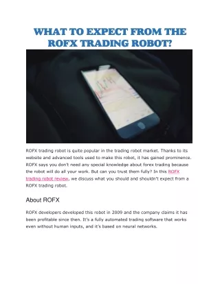 ROFX trading robot review