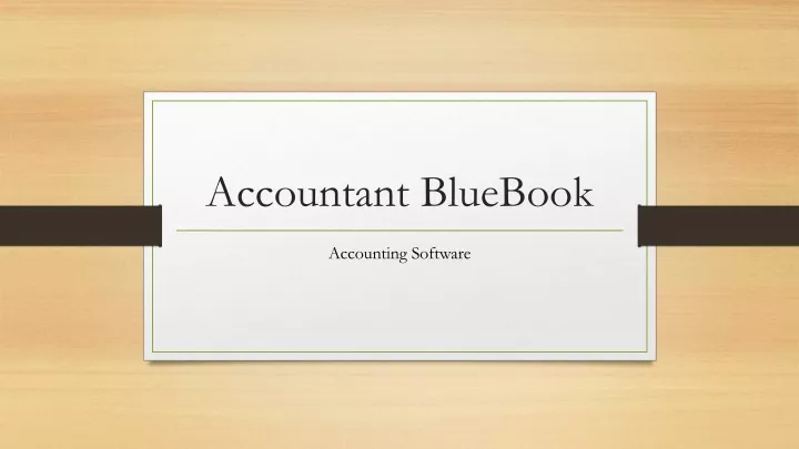 accountant bluebook