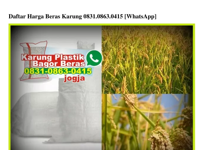 daftar harga beras karung 0831 0863 0415 whatsapp