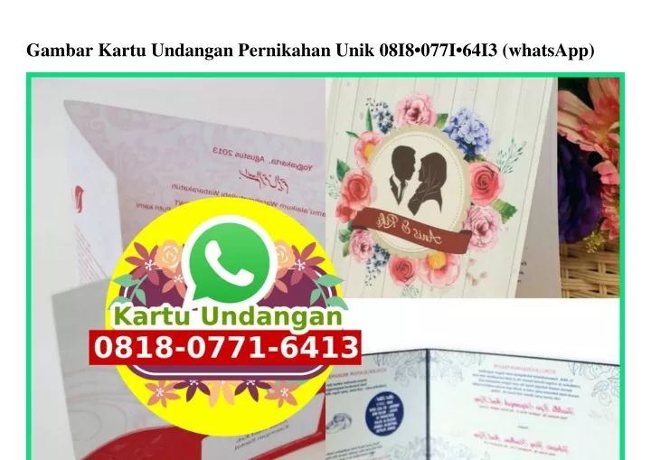 gambar kartu undangan pernikahan unik 08i8 077i