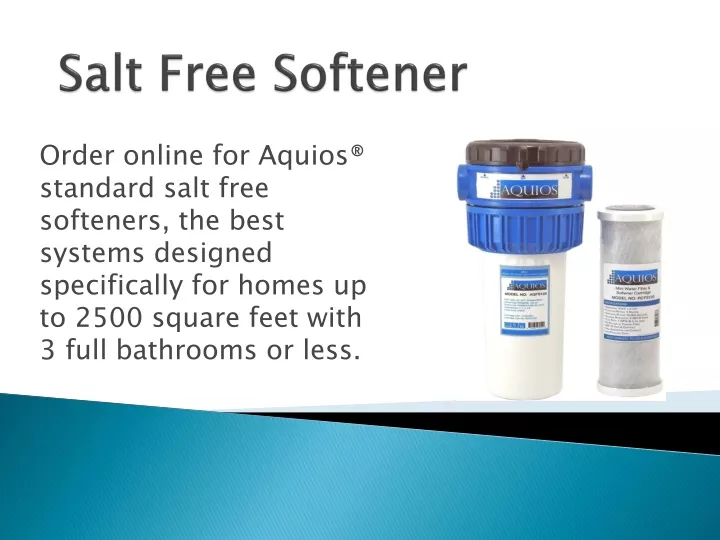 salt free softener