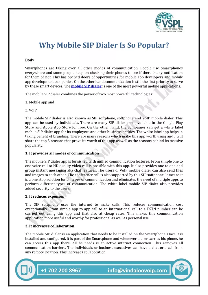 why mobile sip dialer is so popular