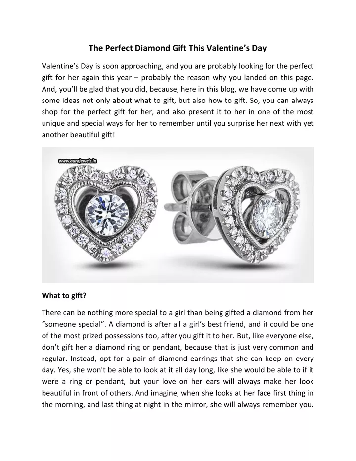 the perfect diamond gift this valentine s day