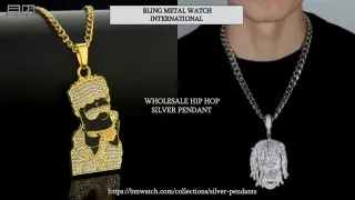 Wholesale hip hop silver pendant