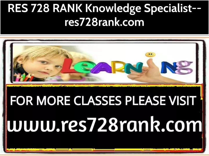 res 728 rank knowledge specialist res728rank com