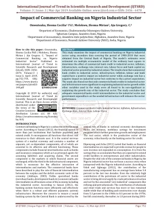 Impact of Commercial Banking on Nigeria Industrial Sector
