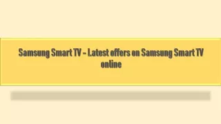 Samsung Smart TV - Latest offers on Samsung Smart TV online
